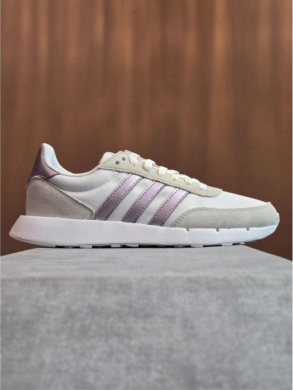 adidas Run 60s 2.0 - White Beige Purple (GX1713) Women's 6.5 Brand New In Box
